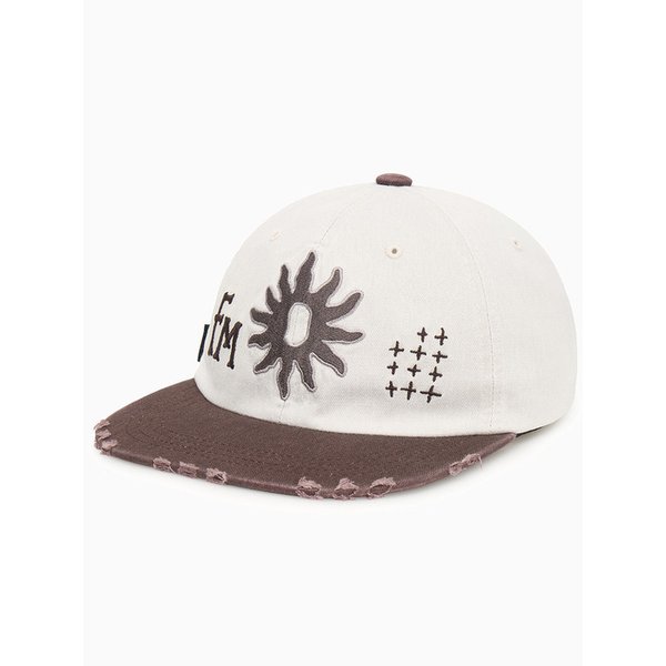 썬번 데미지드 캡 [브라운]