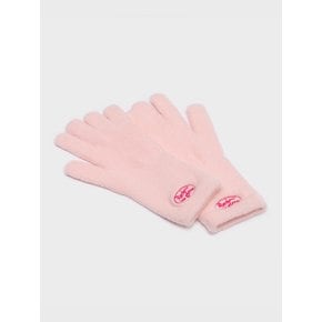 FLUFFY LOGO GLOVE PINK