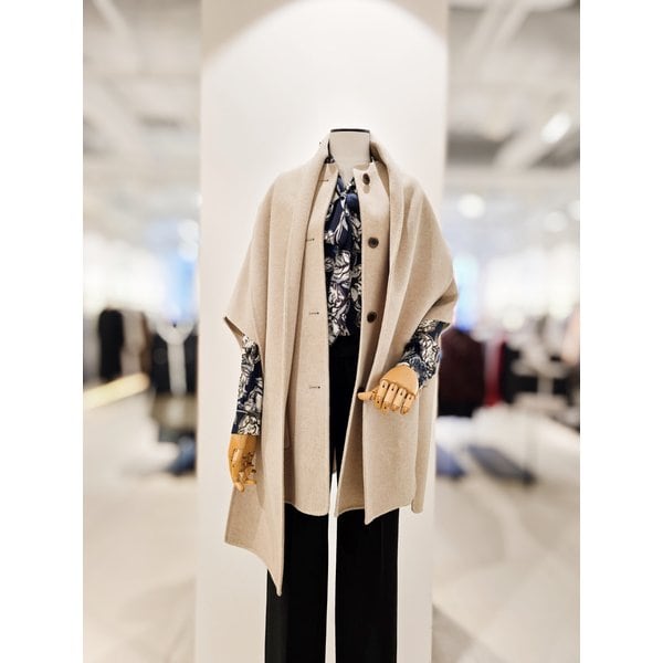 [파주점] 울 캐시미어 머플러 핸드메이드 케이프 코트 CRAA0CTH51