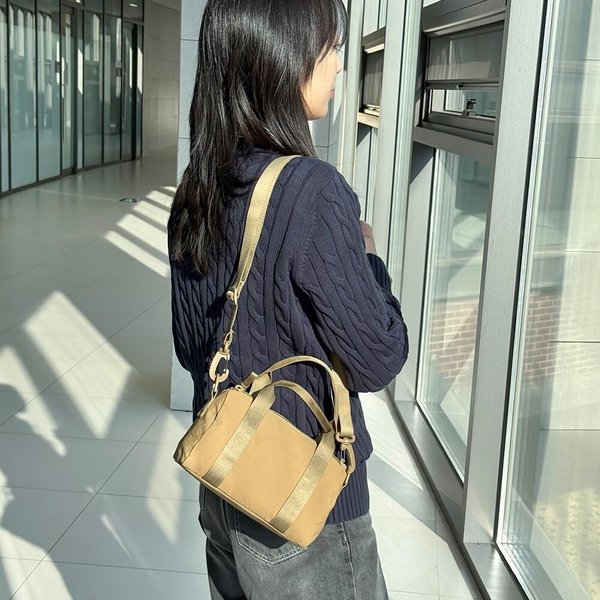 [옷자락] 여성 심플 무지 캐주얼 미니 토트 크로스백