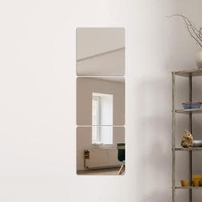아트박스/위드마켓 벽에 붙이는 안전 아크릴 거울 3p세트 20x20cm 벽거울