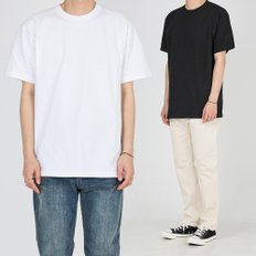 비템 남녀공용 코마사 20수 순면 2장세트 기본 스탠다드 라운드 반팔 티셔츠 빅사이즈 2컬러 6사이즈