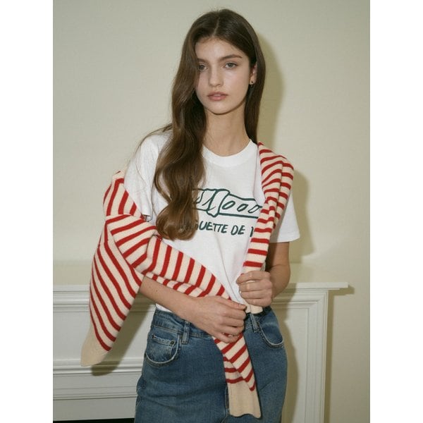 Baguette Art Work Printing T-shirt (White)