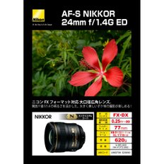 Nikon 단초점 렌즈 AF-S NIKKOR 24mm f1.4G ED 풀 사이즈 대응