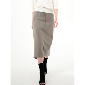 Bending Back Slit Skirt _KH.Grey