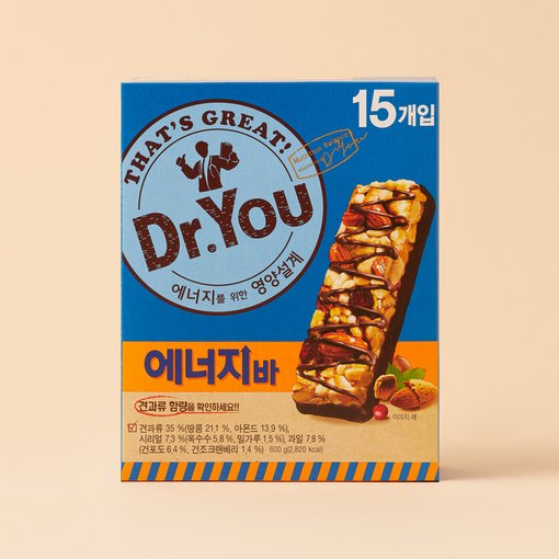 닥터유 에너지바 40g X 15입