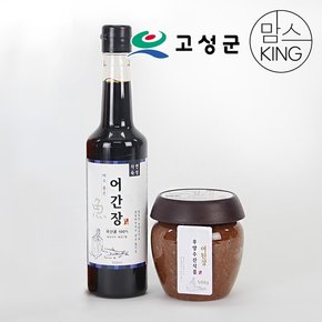 우양수산 메주품은 어간장 500ml+어된장 500g