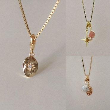 파르테즈 [BEST] 베이직 체인 목걸이 펜던트 VINTAGE PENDANT CHARM 외  6종 (2202210700031)