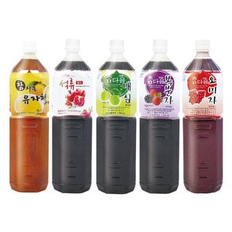  참다음 복분자 유자청 오미자 석류 매실 1500ml 8개입 맛선택