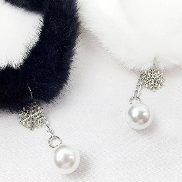 고품질 (별별창고) 눈꽃 진주 초커 퍼 쵸커 겨울 마틸다 셀프웨딩 목걸이 시크 (WFJLCOE)