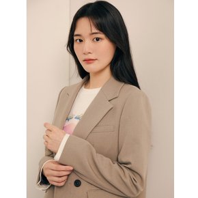 [신세계마산][24 PRE-FALL]  배색 커프스 더블 크롭 재킷 GP9M0JK921