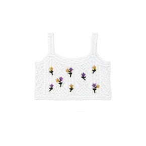 꽃자수 크로셰 크롭 니트 베스트  택가격  59000원 _P428773566