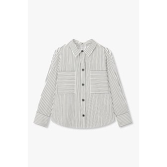 VOV [부산점] 보브)) 스트라이프 빅 포켓 블라우스 (7126260503)