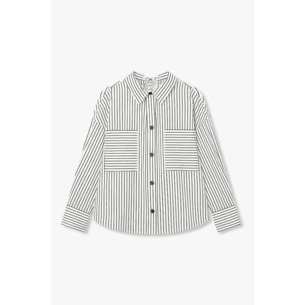 [부산점] 보브)) 스트라이프 빅 포켓 블라우스 (7126260503)