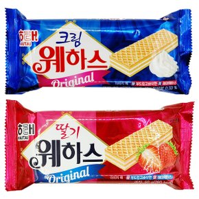 제과 웨하스 크림 50g+딸기 50g 각5개(총10개)
