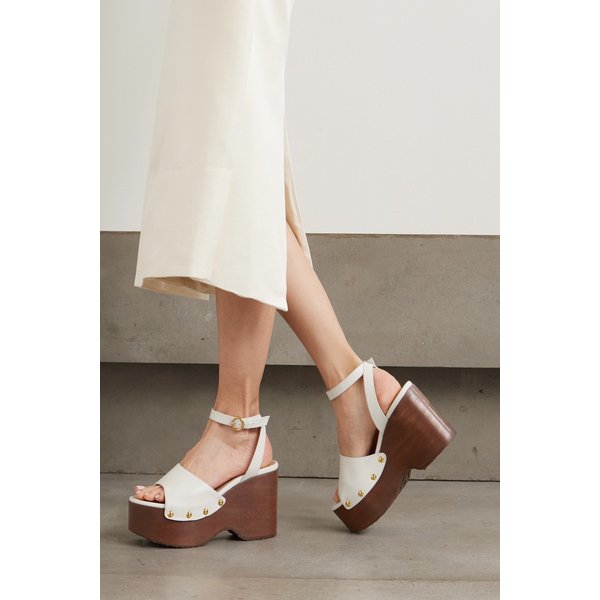 110 스터드 가죽 플랫폼 샌들 46376663163042205