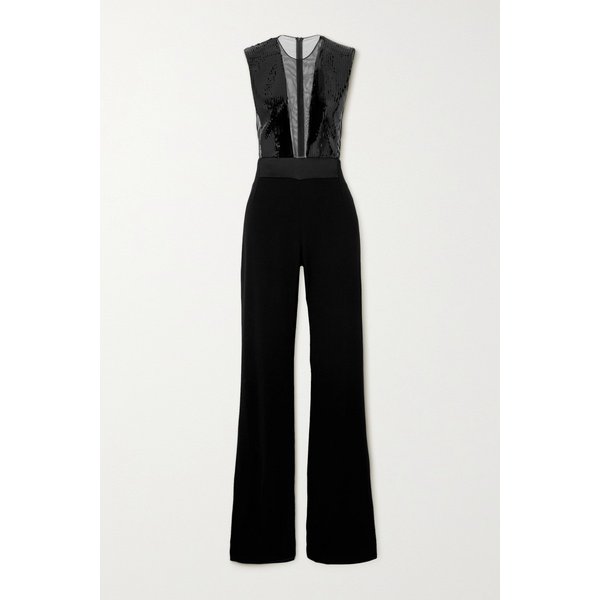 갈반 시퀸 튤 크레이프 점프수트 블랙 1647597284316921