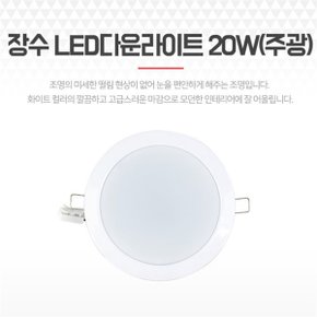 6인치다운라이트 LED 20W 주광색 복도천장등 매립조명 (S8080010)