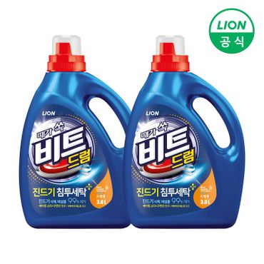 비트 [라이온] 비트 진드기침투 액체세제 용기 3L X 2개 (일반/드럼용 택1)..