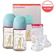 3세대 240ml 디어프렌즈 트윈팩(젖병2개) + 젖꼭지 2개