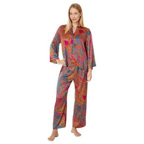 5178700 N by Natori Kaleidoscope Satin Mandarin Pajama Pant Set