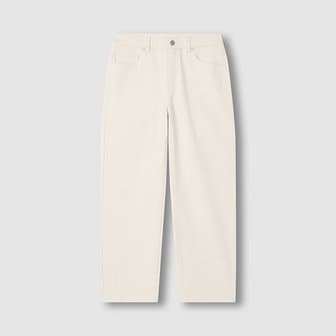 JAJU 여 스트레이트 크롭 데님 팬츠 J126901005006