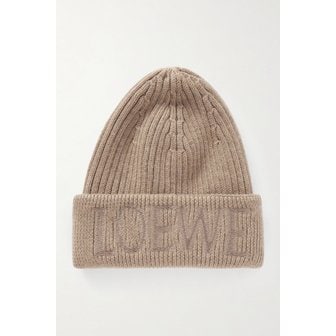 로에베 로에베 블러드 로고 자수 리브 울 비니 46376663162984269