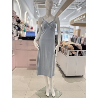 비너스 [여주점] 와코루 면모달 솔리드 심플 끈 원피스 잠옷 실내복 WGN7143B