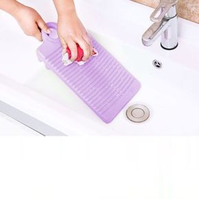 손빨래 플라스틱 세면대 미니 논슬립 빨래판 보라색 X ( 5매입 )