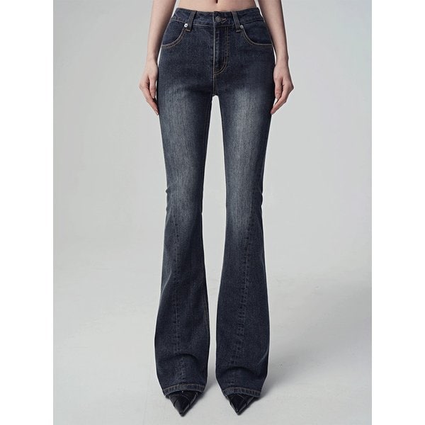 Shadow Line Bootscut Pants DEEP BLUE