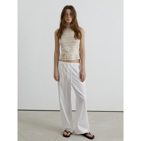 COTTON SHEER PANTS_WHITE