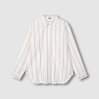 JAJU 여 루즈핏 포플린 긴팔 셔츠 J116203521072