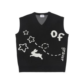 [UNISEX]Star OF 니트 베스트_블랙