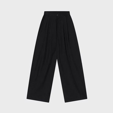 몰리올리 SOFT 루즈핏 롱와이드 팬츠 [블랙]