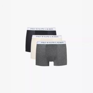 이스퀘어 5512610 Ralph Lauren Logo waistband classic-fit stretch-cotton trunks pack of three