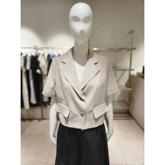NICE CLAUP [여주점] [나이스클랍] 포켓디테일 싱글 반팔자켓 (A243PWJ708)