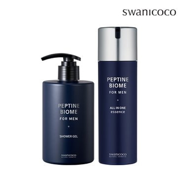 스와니코코 펩타인 바이옴 포맨 올인원 에센스 150ml+샤워젤 300ml 2종 SET