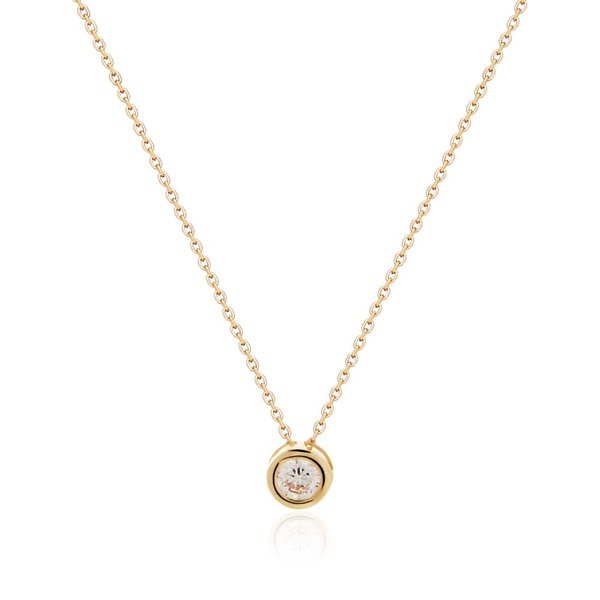 [비앤비골드] 14K 샤이닝 써클큐빅 데일리 체인 목걸이 M MNN38594