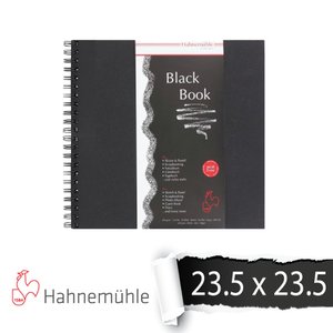  하네뮬레  블랙북 BLACK BOOK 스케치북 23.5x23.5 250g 30매