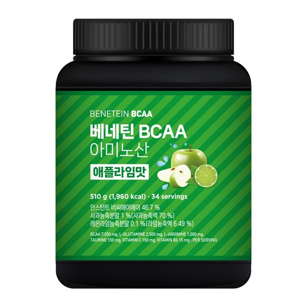 BCAA 필수 아미노산 보충제 애플라임맛 510g