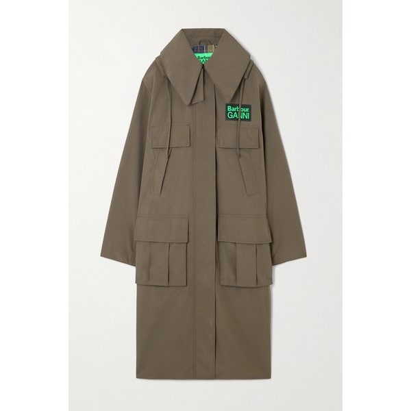 가니 러플 후드 쉘 코트 46376663162985757