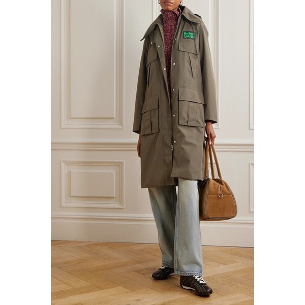 가니 러플 후드 쉘 코트 46376663162985757