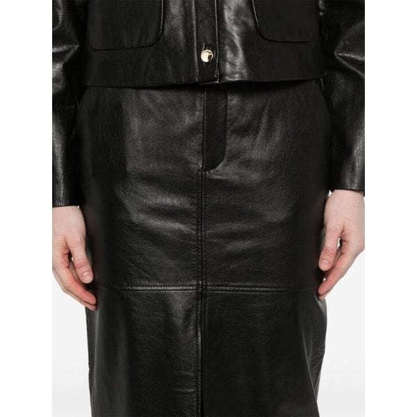 [해외배송] 25SS 셀프 포트레이트 미디 스커트 RS25092MSK BLACK Black