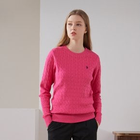 [U.S. POLO ASSN.] 여성 케이블 니트