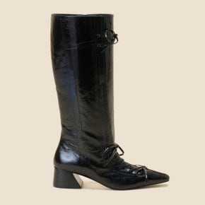 Ribbon long boots(black) DG3BW24501BLK