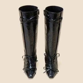 Ribbon long boots(black) DG3BW24501BLK