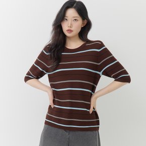 (2컬러) 스트라이프 라운드 풀오버 LCKTQ822