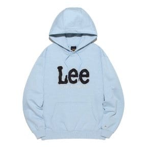 리후드티 CQK LE2501HD04LB 데님 아플리케 빅 트위치 로고 후드 라이트 블루