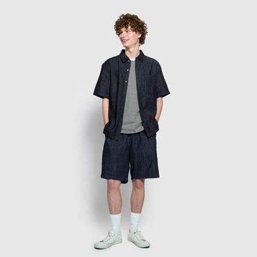 JAJU 25 S/S  남 해지 데님 하프 팬츠  J125201130