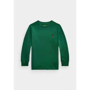 키즈 폴로 랄프로렌 코튼 저지 LONG-SLEEVE 티 티셔츠 - 롱 슬리브 탑 - stuart 그린 9139149